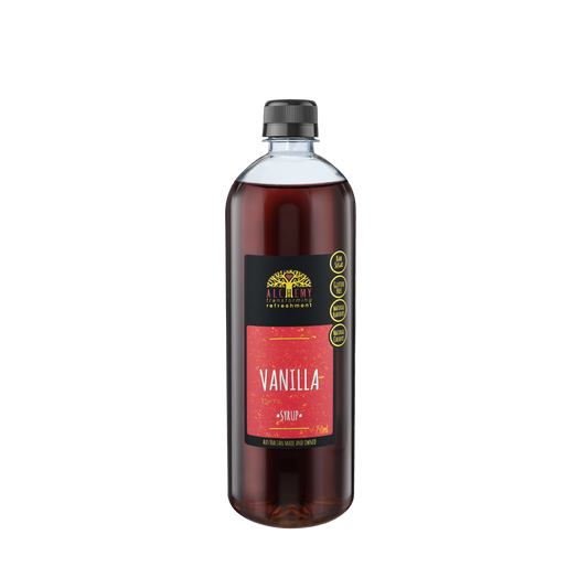 Bottle of vanilla syrup