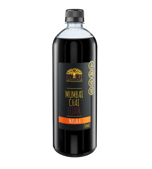 Bottle of Mumbai Chai Elixer syrup